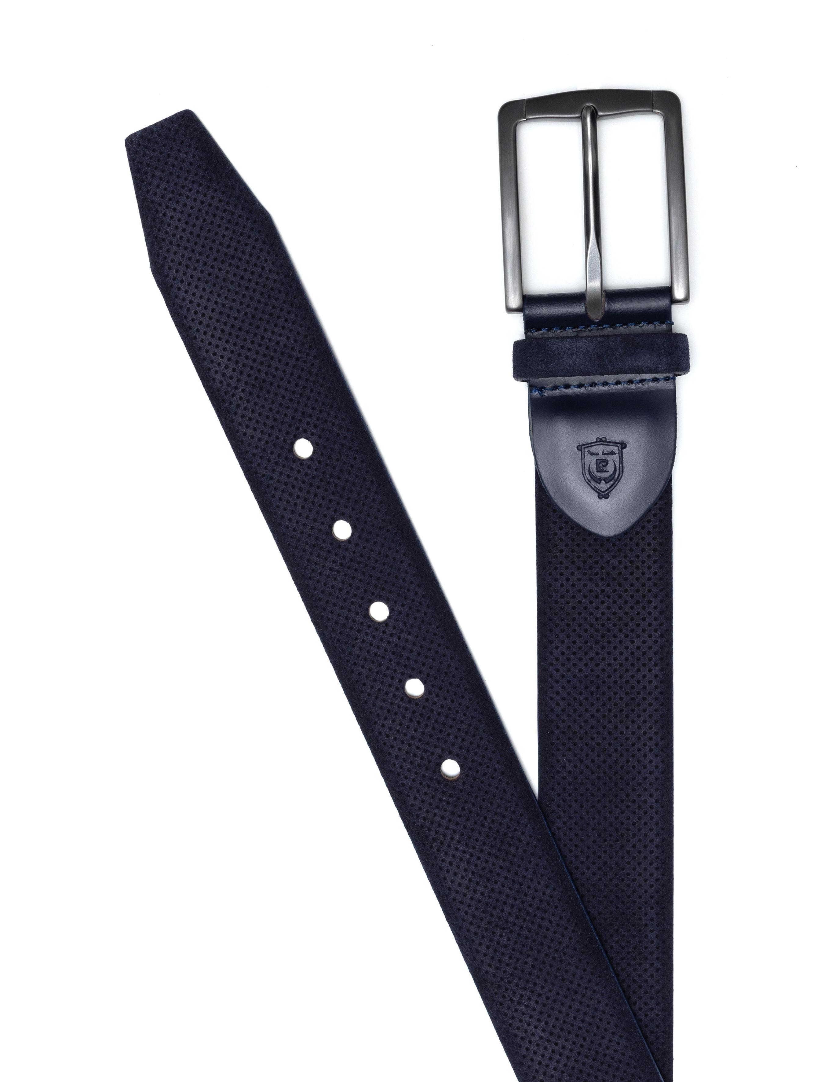 Lacivert Süet Kemer