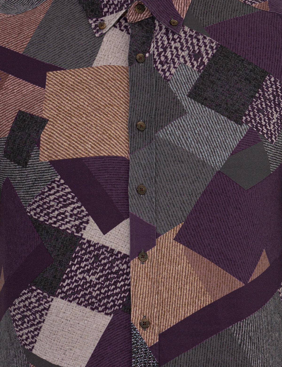 Mor Slim Fit Uzun Kollu Gömlek - 50259514020