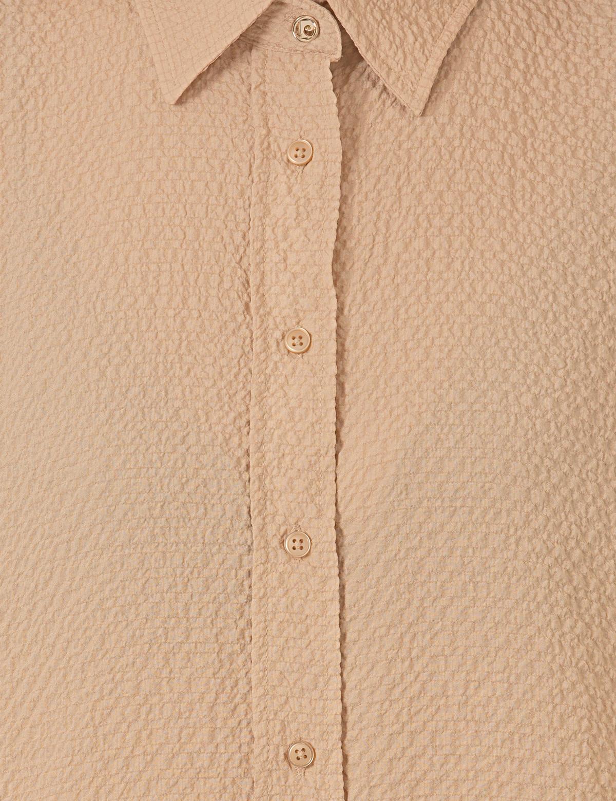 Camel Oversize Uzun Kollu Gömlek - 50254186022