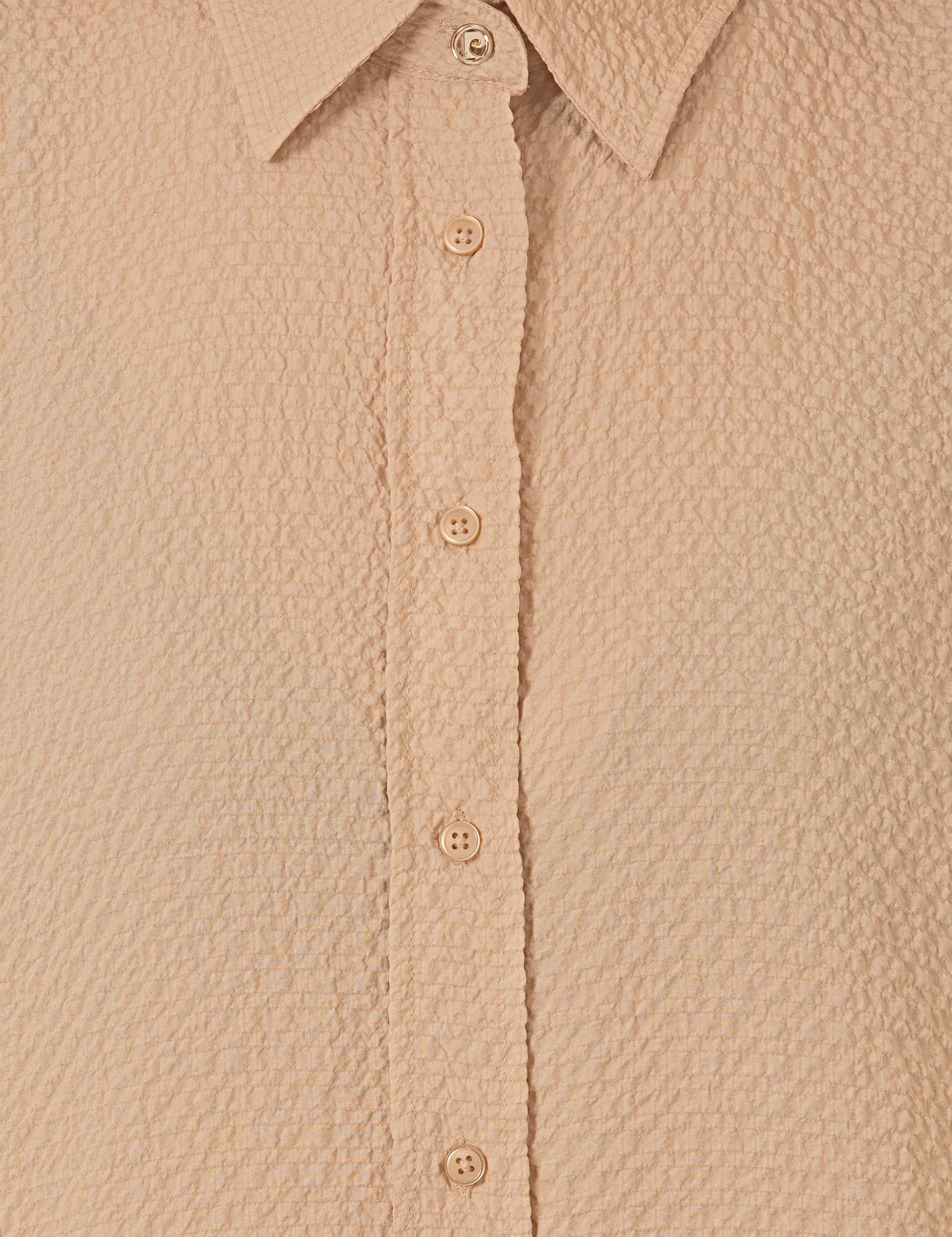 Camel Oversize Uzun Kollu Gömlek