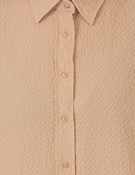 Camel Oversize Uzun Kollu Gömlek - 50254186022