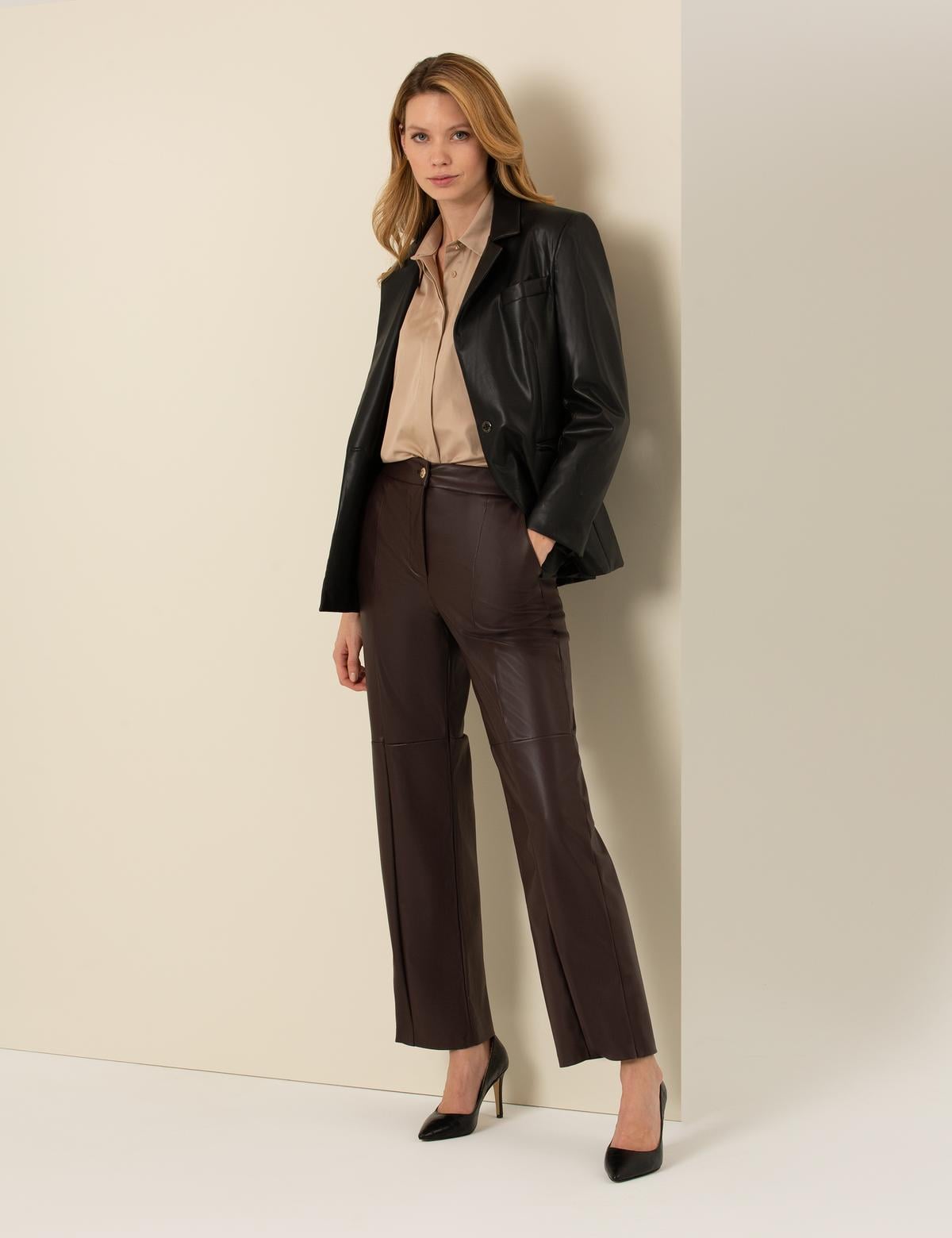 Siyah Deri Ceket - 50259452006