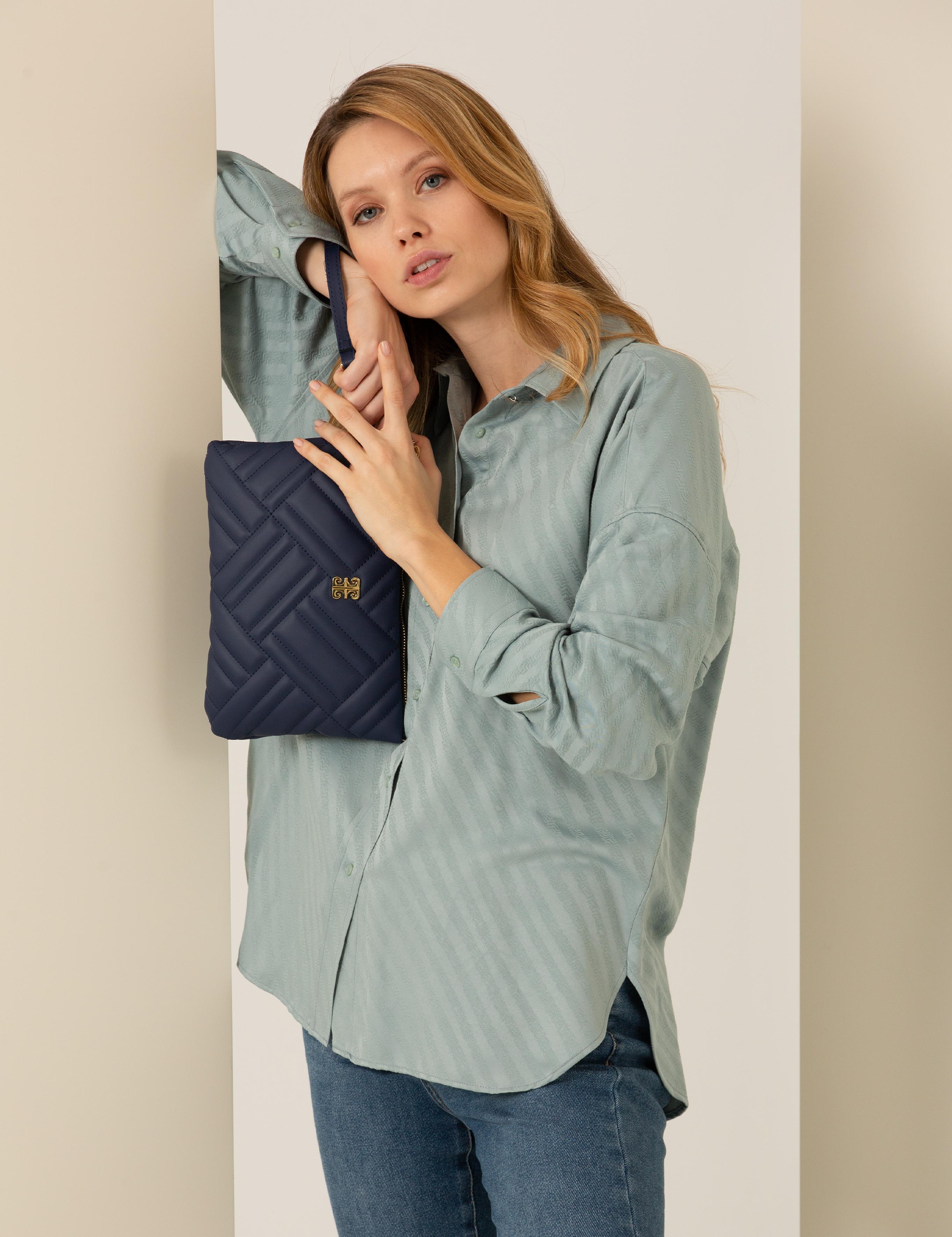 Mint Oversize Uzun Kollu Gömlek