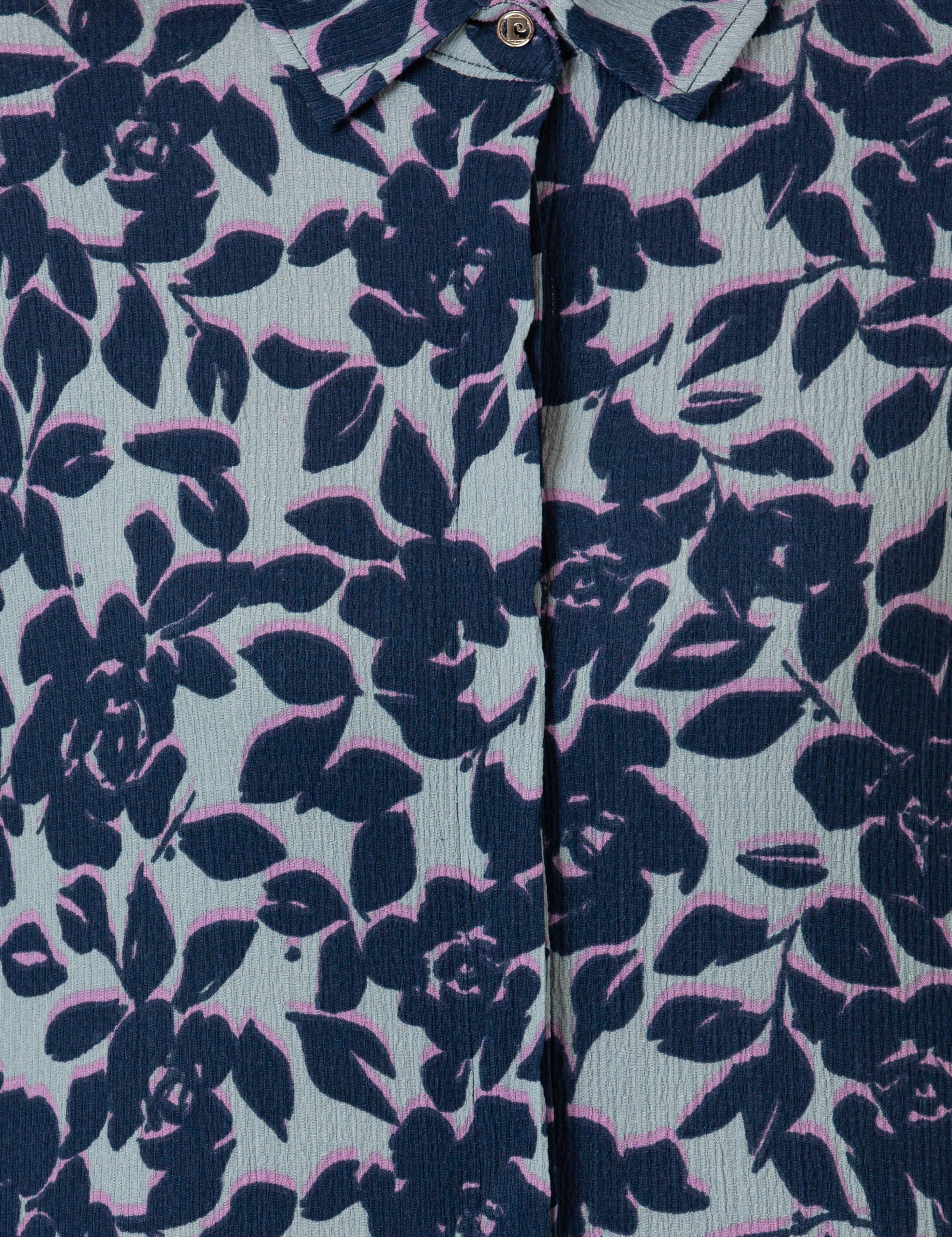 Koyu Mint Desenli Comfort Fit Gömlek