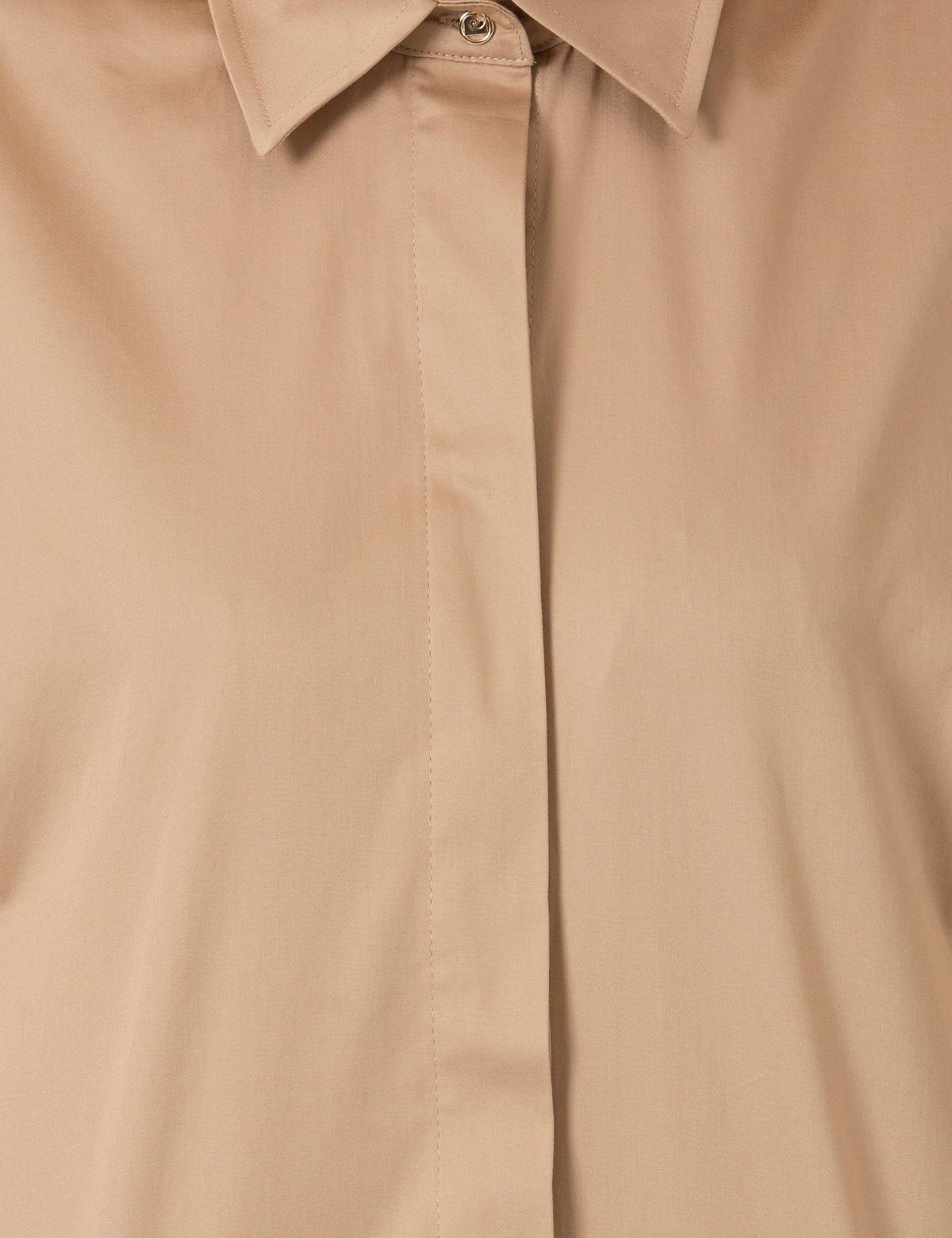 Bej Oversize Uzun Kollu Gömlek - 50262737004