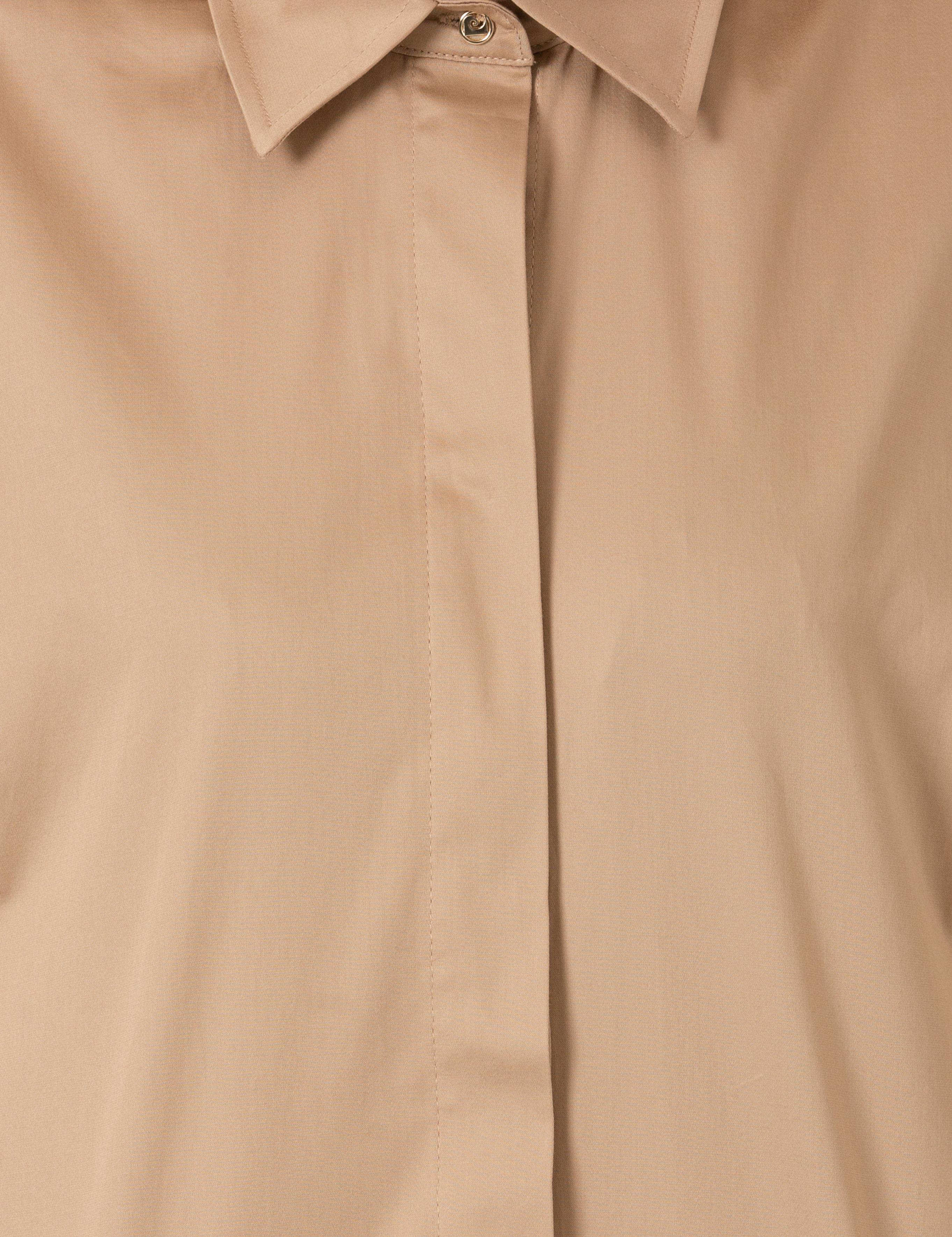 Bej Oversize Uzun Kollu Gömlek