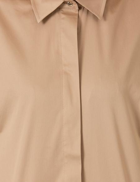 Bej Oversize Uzun Kollu Gömlek - 50262737004