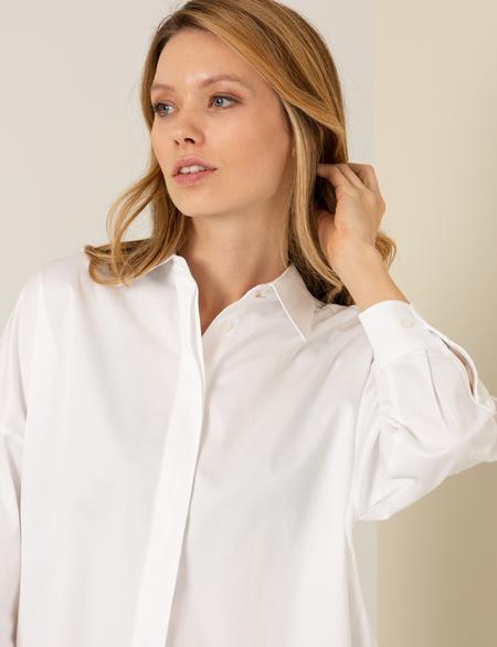 Beyaz Oversize Uzun Kollu Gömlek - 50262737012