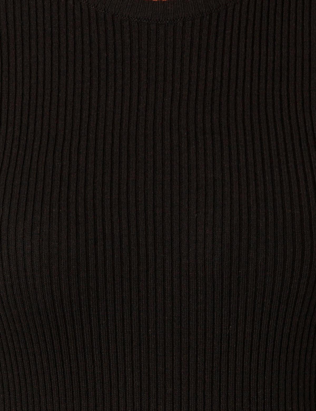 Siyah Slim Fit Bisiklet Yaka Basic Kazak - 50257264006