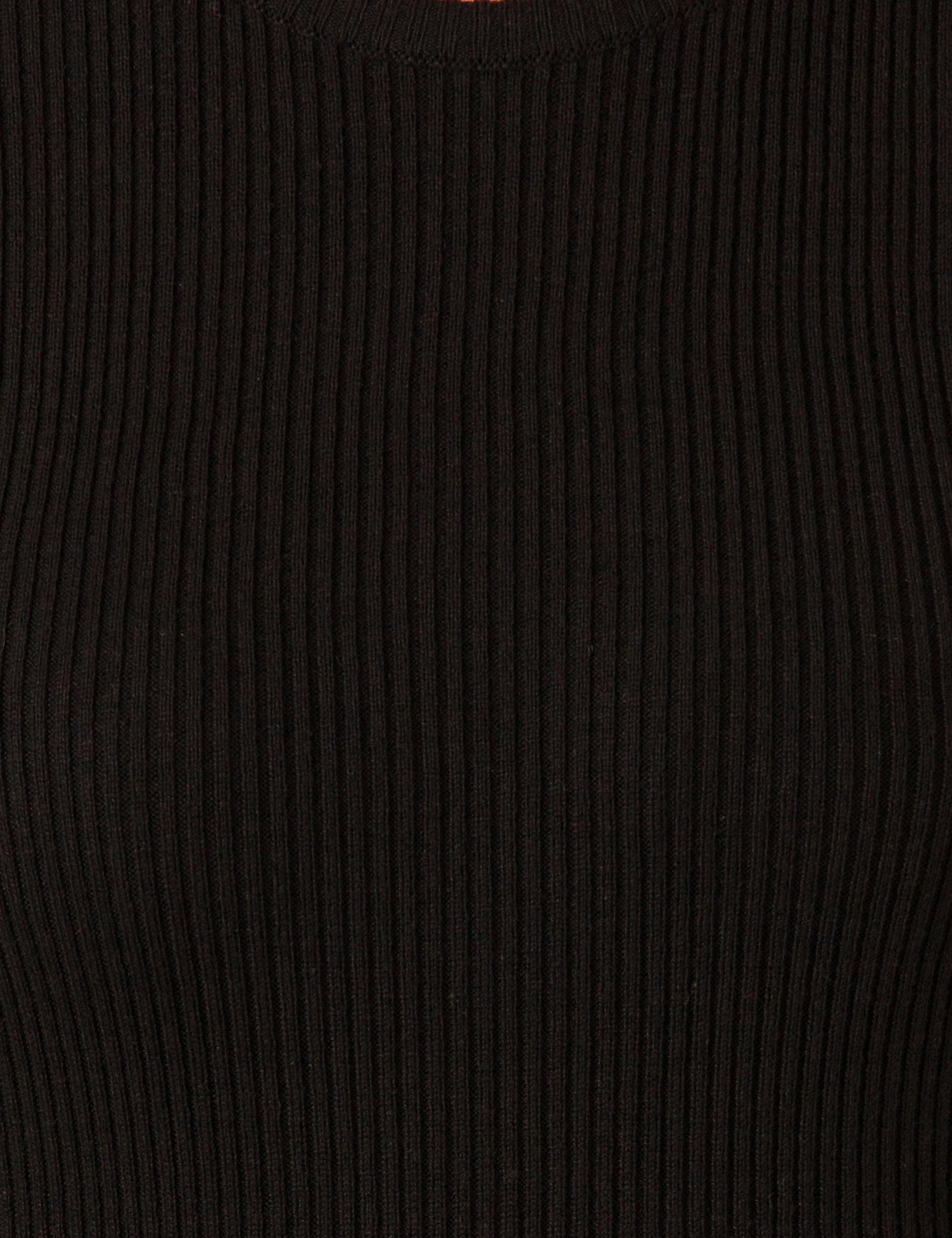 Siyah Slim Fit Bisiklet Yaka Basic Kazak