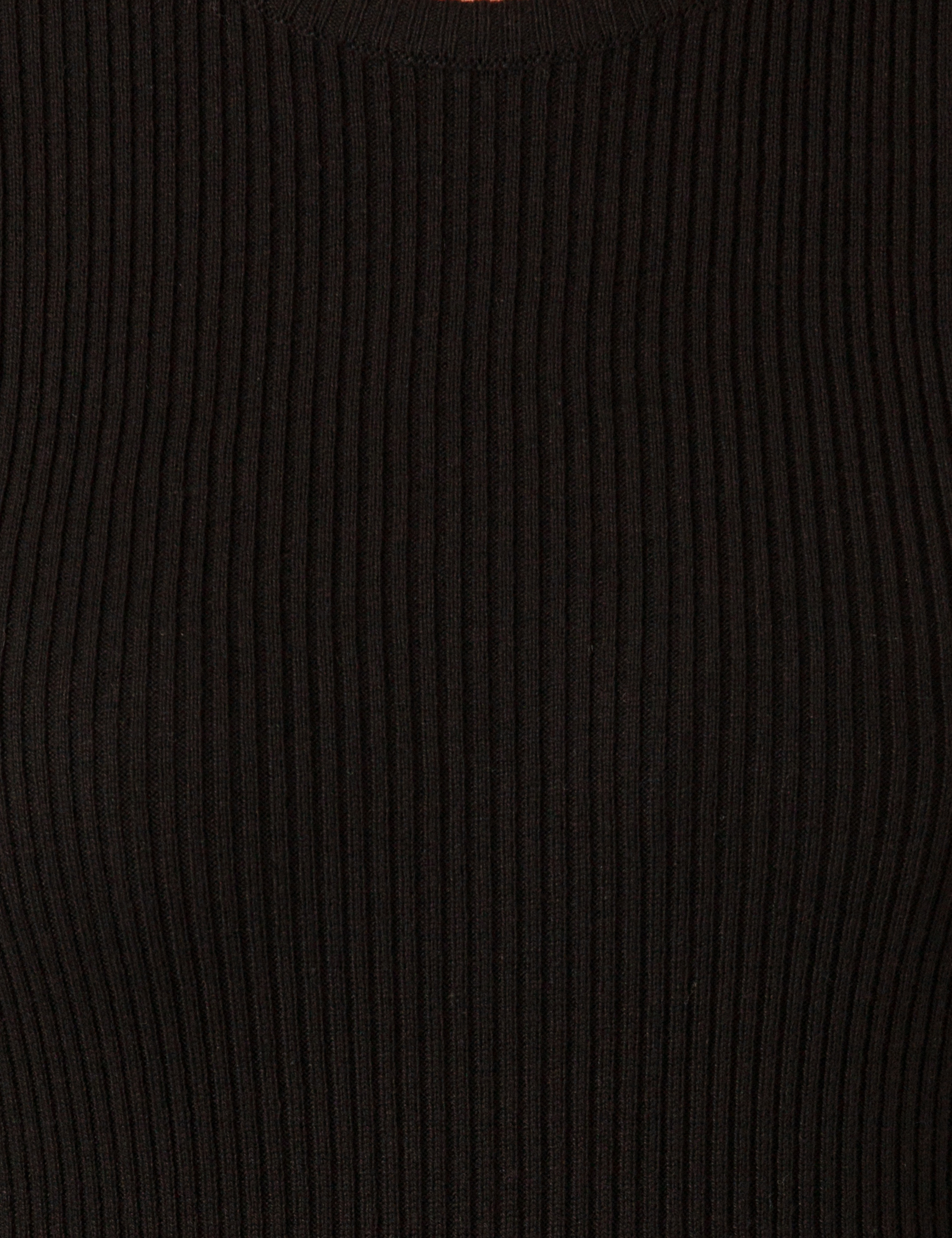 Siyah Slim Fit Bisiklet Yaka Basic Kazak - Image 6