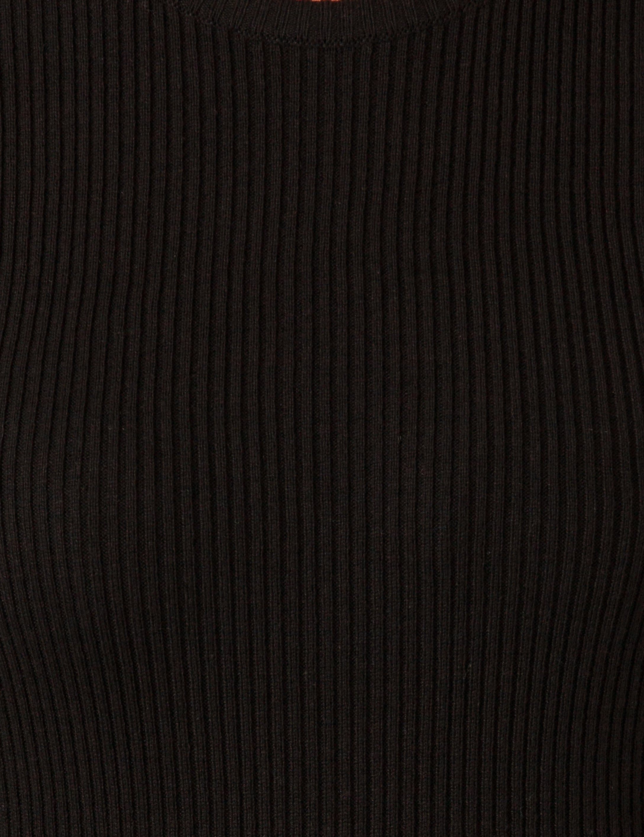 Siyah Slim Fit Bisiklet Yaka Basic Kazak