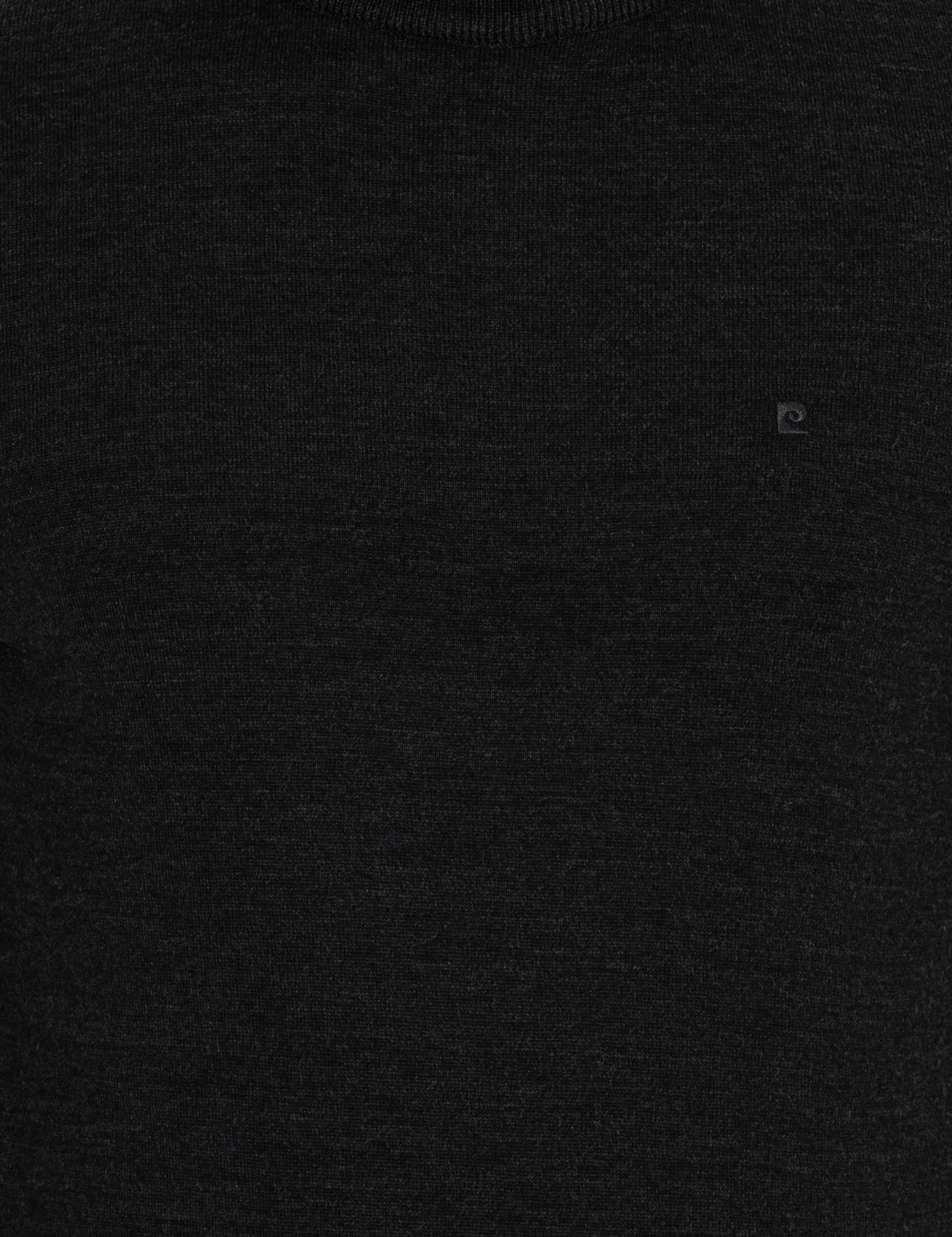 Antrasit Melanj Regular Fit Yarım Balıkçı Yaka Yün Karışımlı Basic Triko Kazak