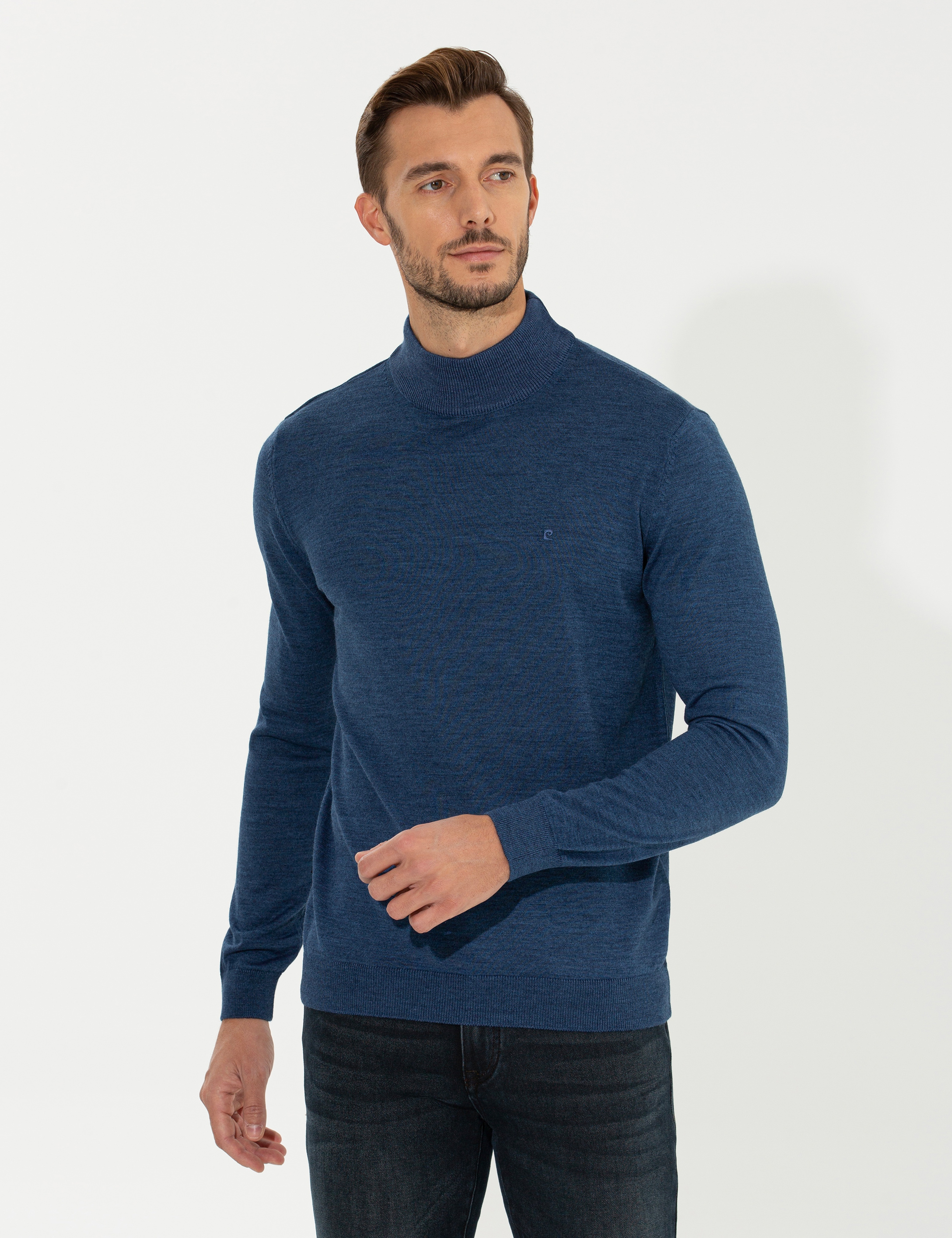 İndigo Regular Fit Basic Triko Kazak - Image 1