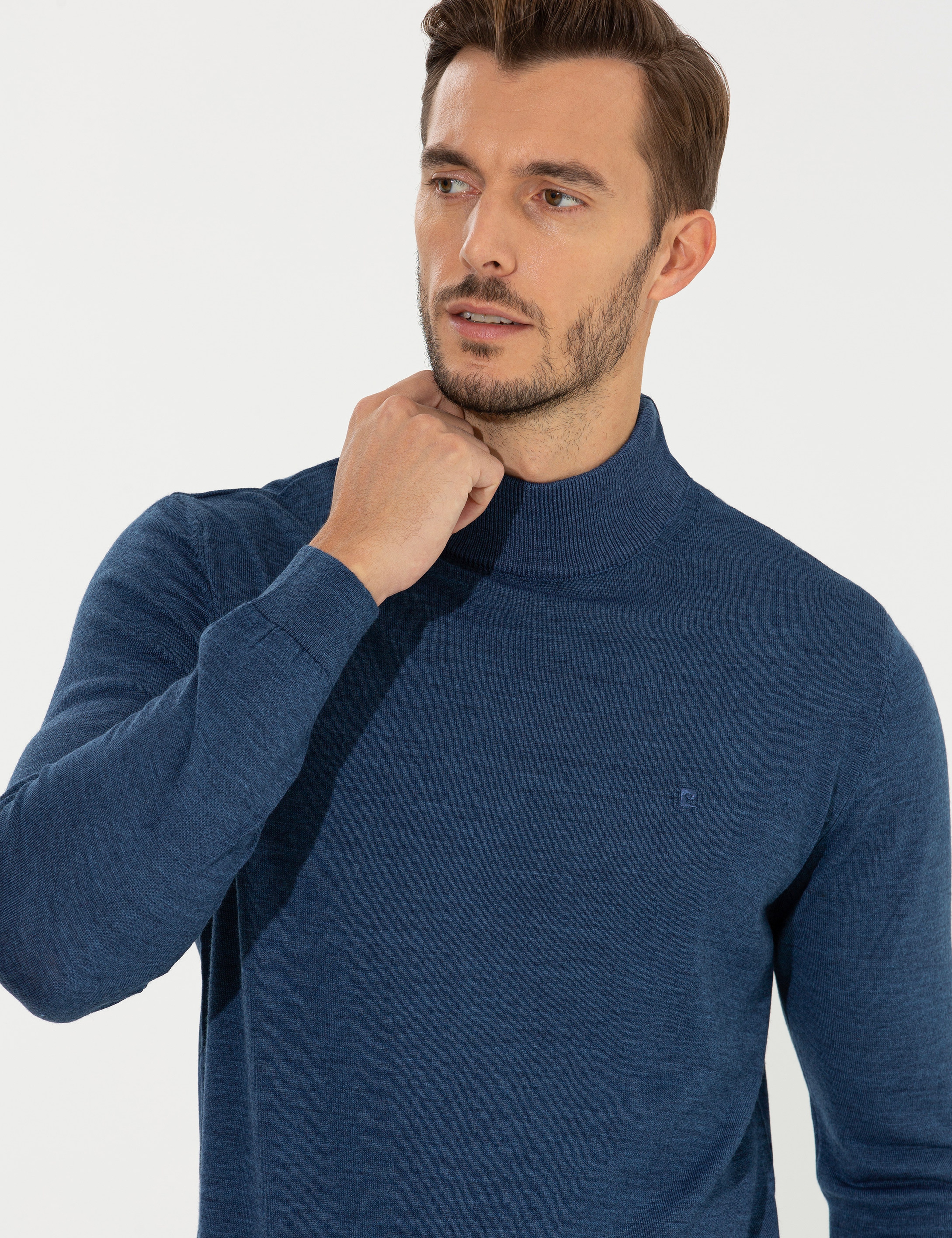 İndigo Regular Fit Basic Triko Kazak - Image 2