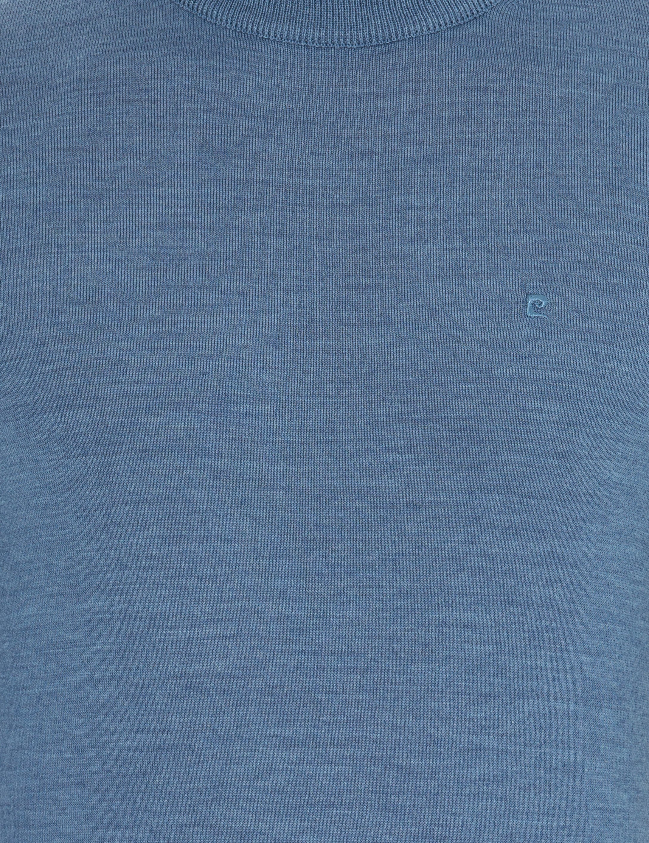 Pierre Cardin Mavi Regular Fit Yarım Balıkçı Yaka Yün Karışımlı Basic Triko Kazak görsel 6