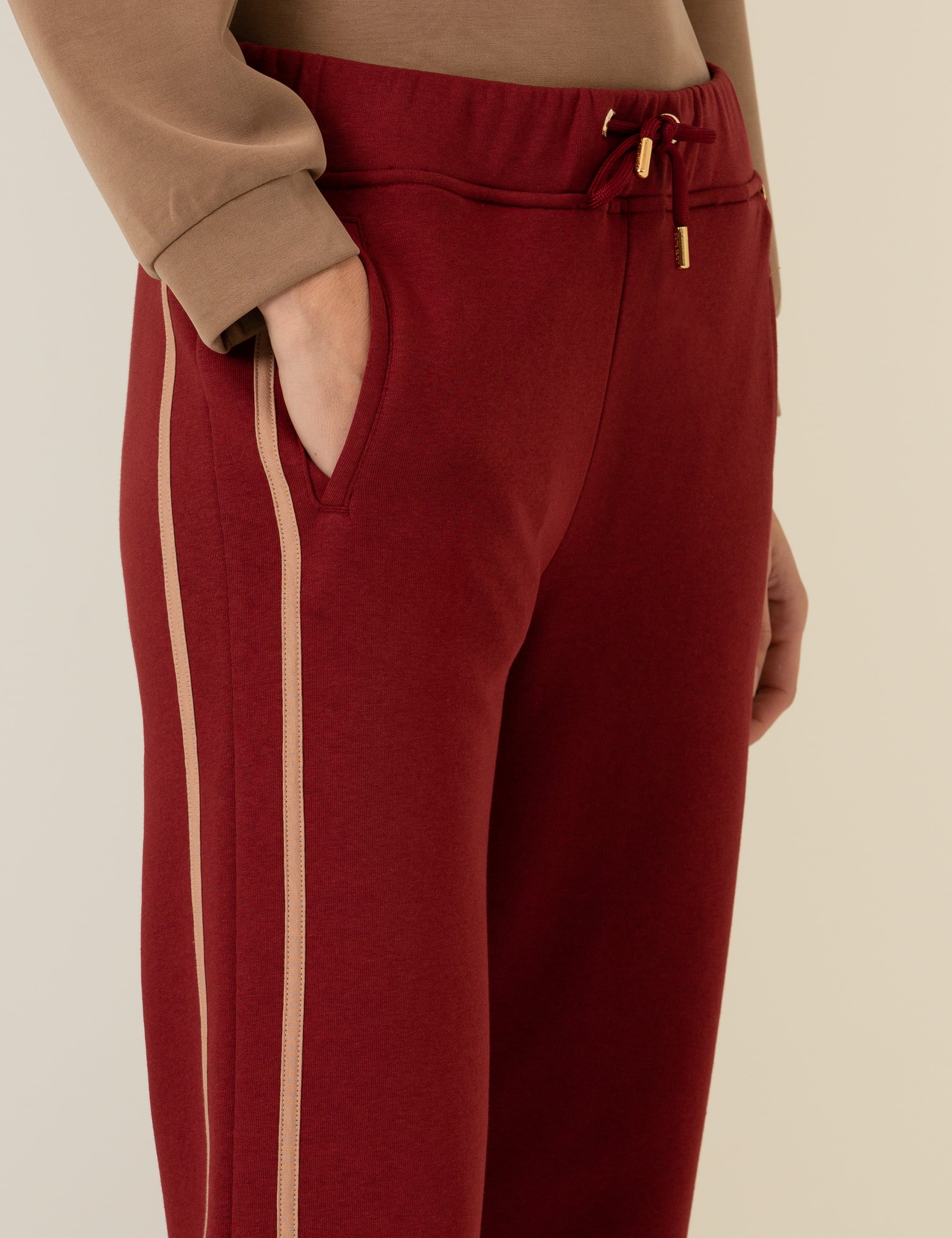 Bordo Flare Fit Eşofman Altı