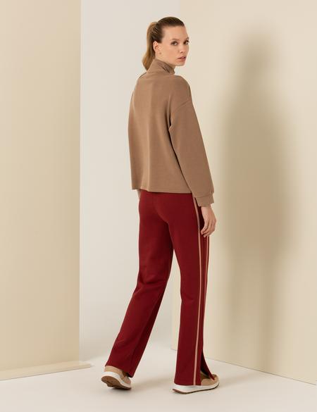 Bordo Flare Fit Eşofman Altı - 50254406006