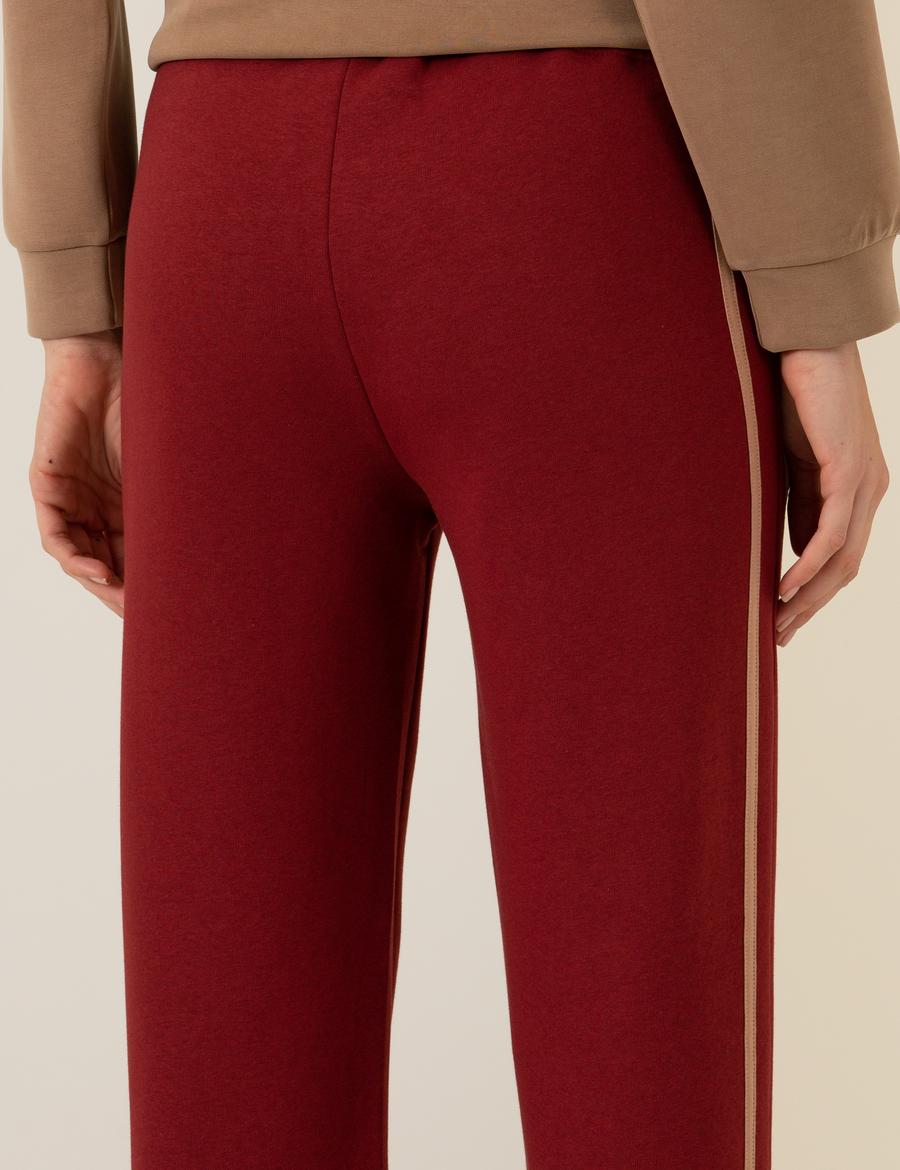 Bordo Flare Fit Eşofman Altı