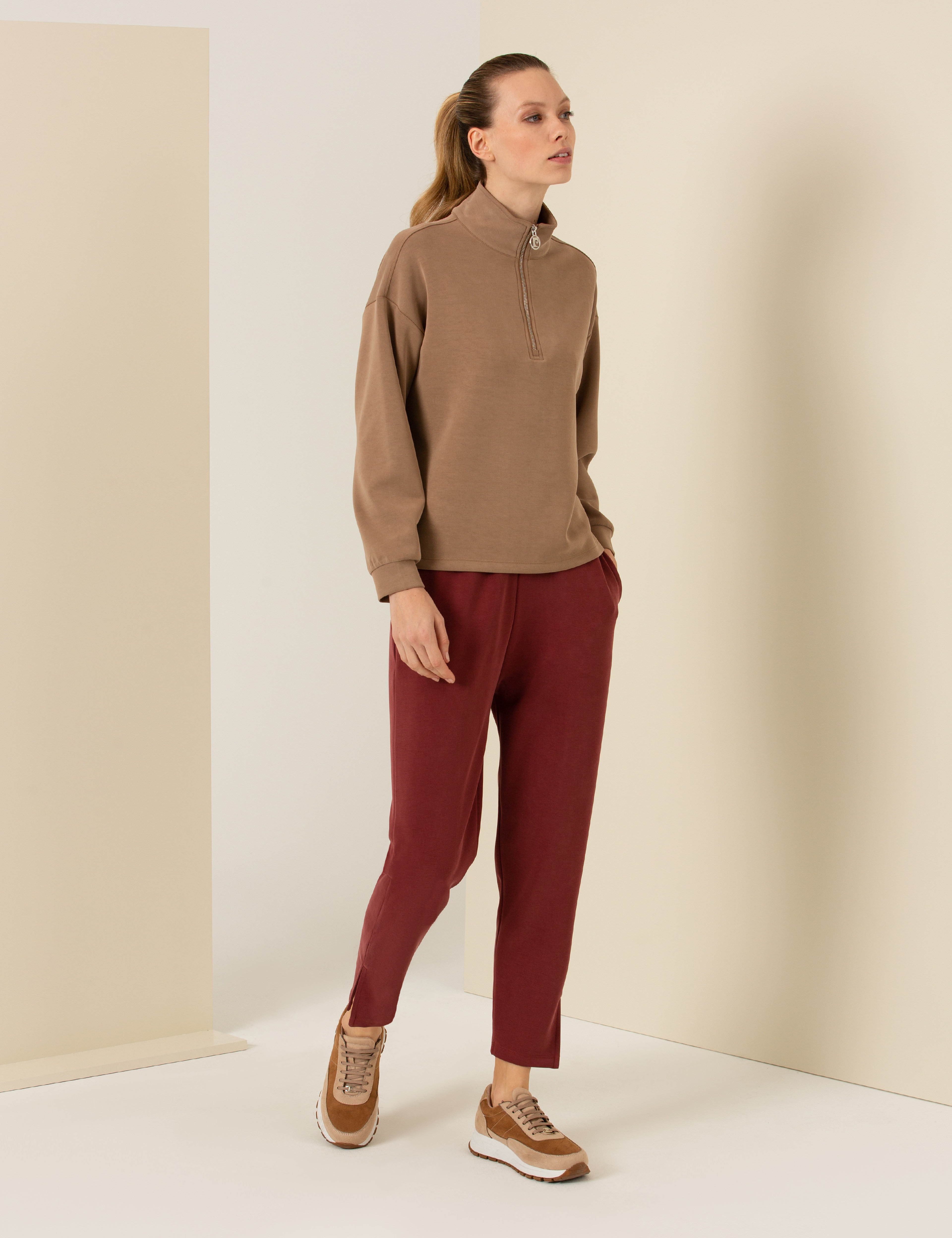 Bordo Slim Fit Eşofman Altı