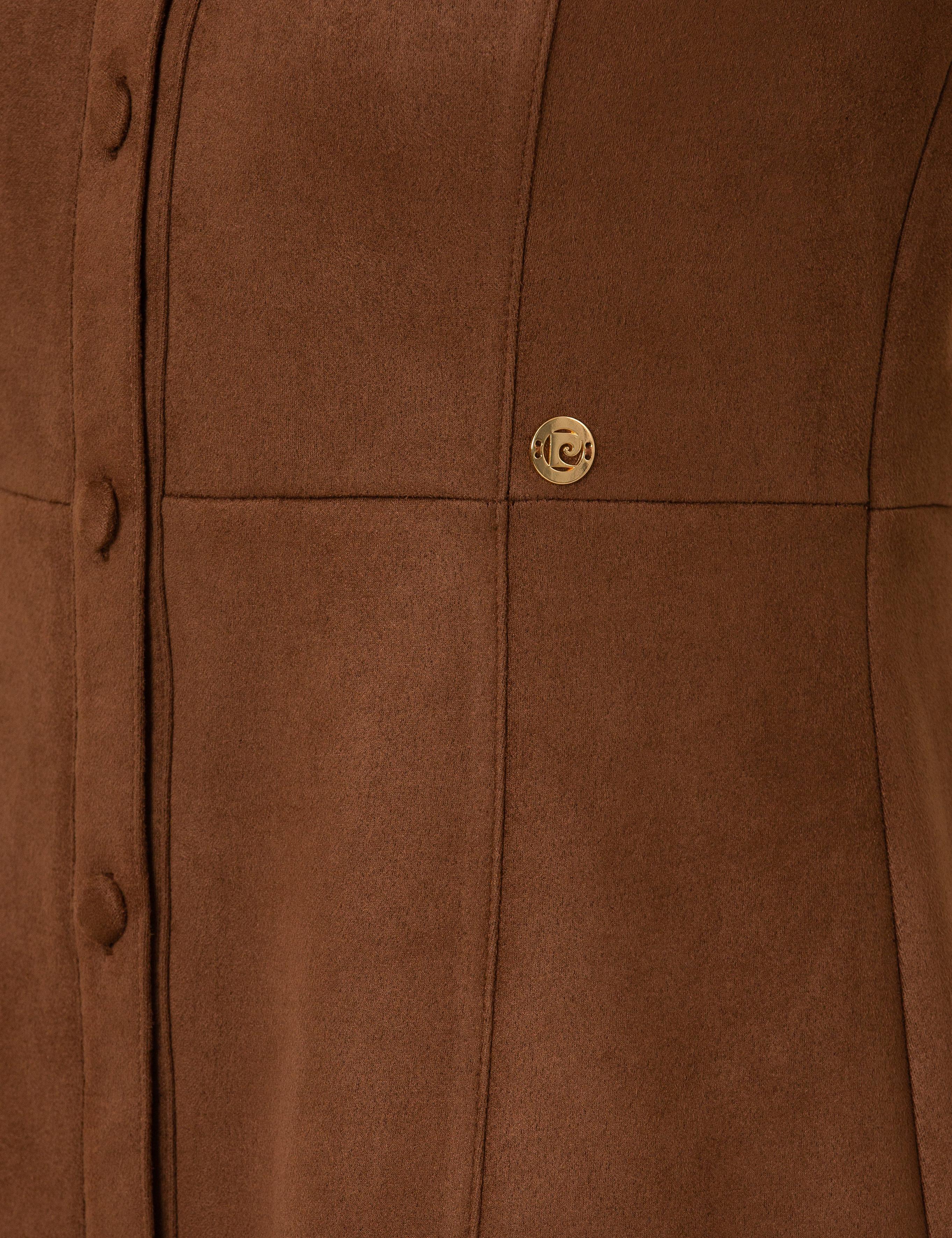 Kahverengi Slim Fit Dokuma Elbise