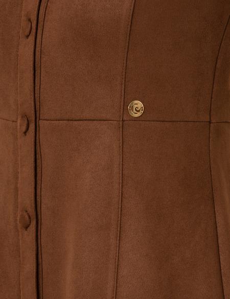 Kahverengi Slim Fit Dokuma Elbise - 50262732003