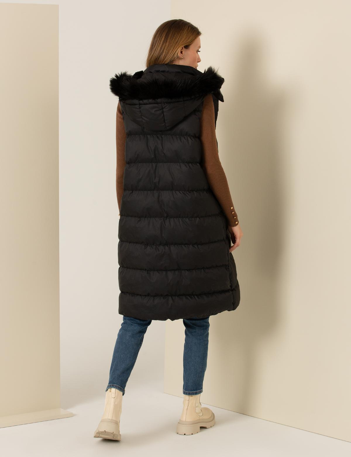 Siyah Oversize Yelek - 50260379004