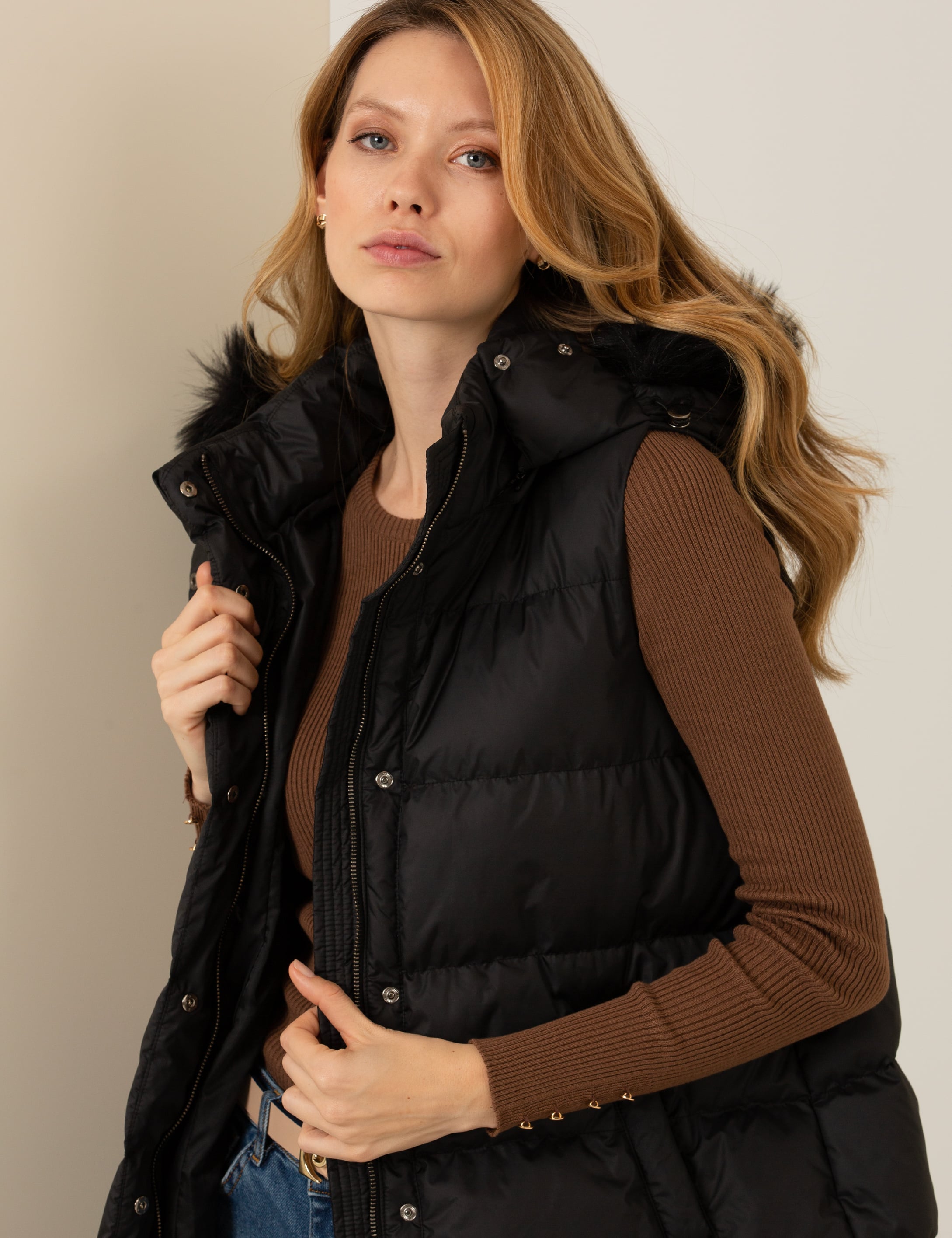 Siyah Oversize Yelek