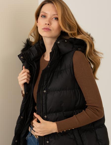 Siyah Oversize Yelek - 50260379004