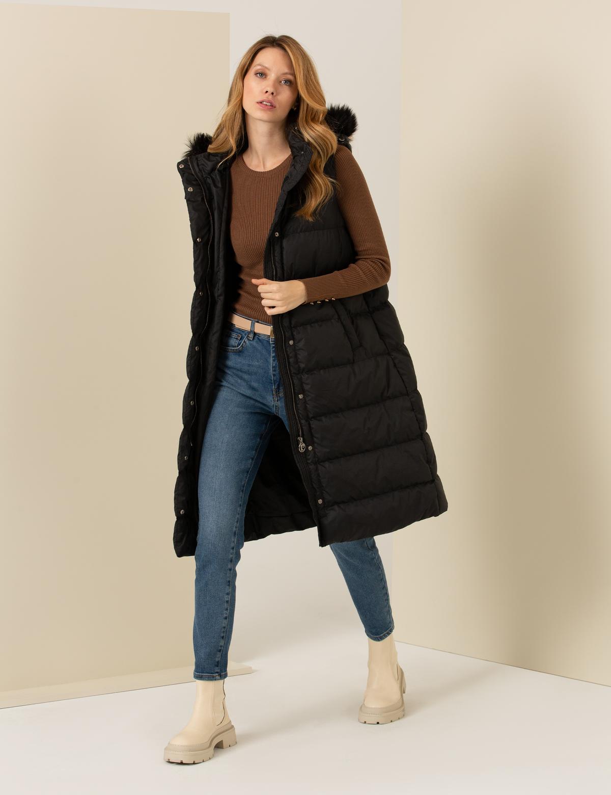 Siyah Oversize Yelek