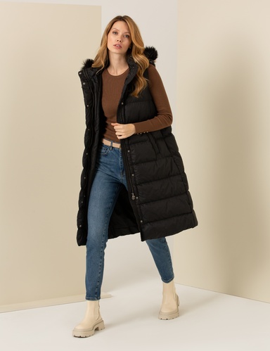 Siyah Oversize Yelek
