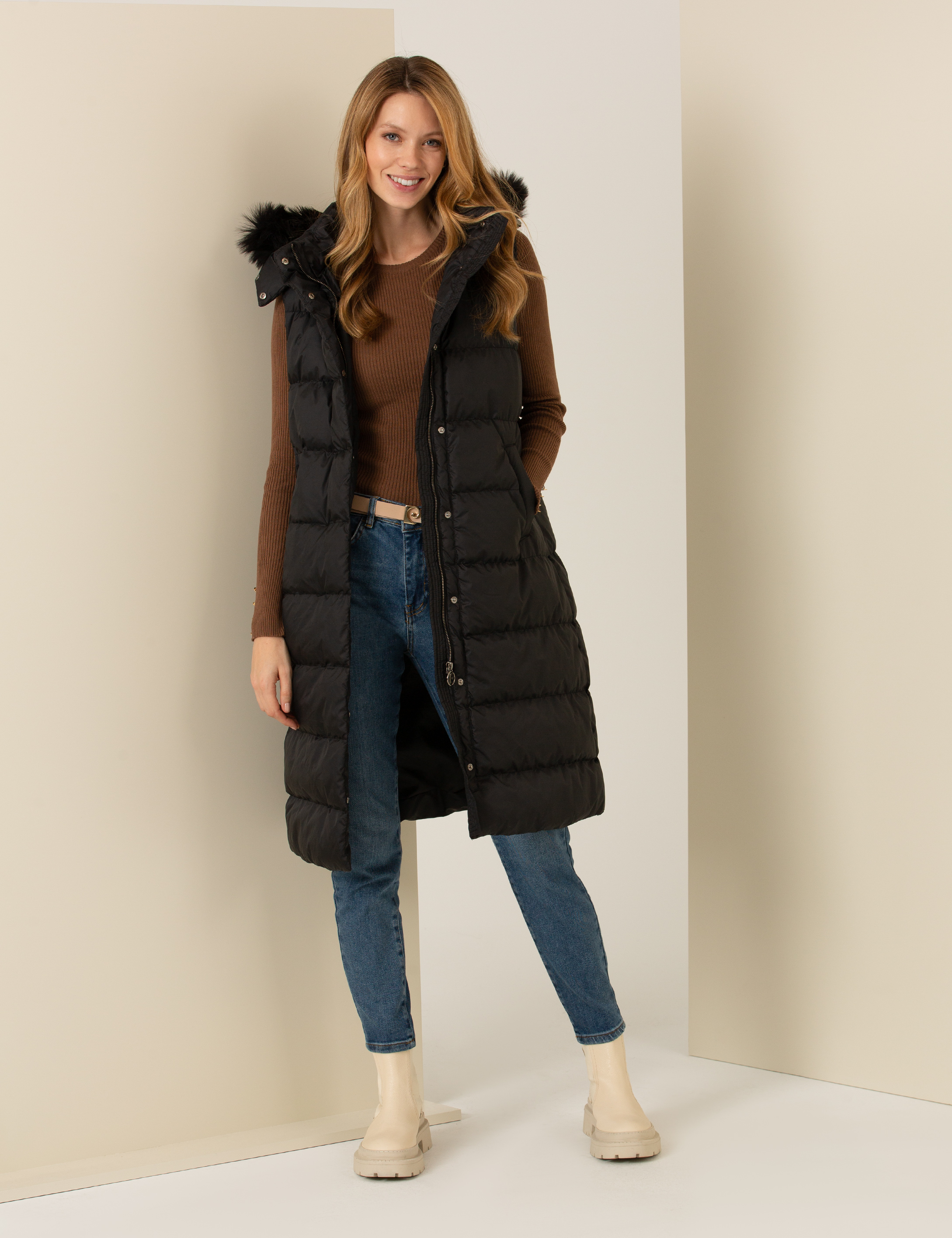 Siyah Oversize Yelek - Image 4