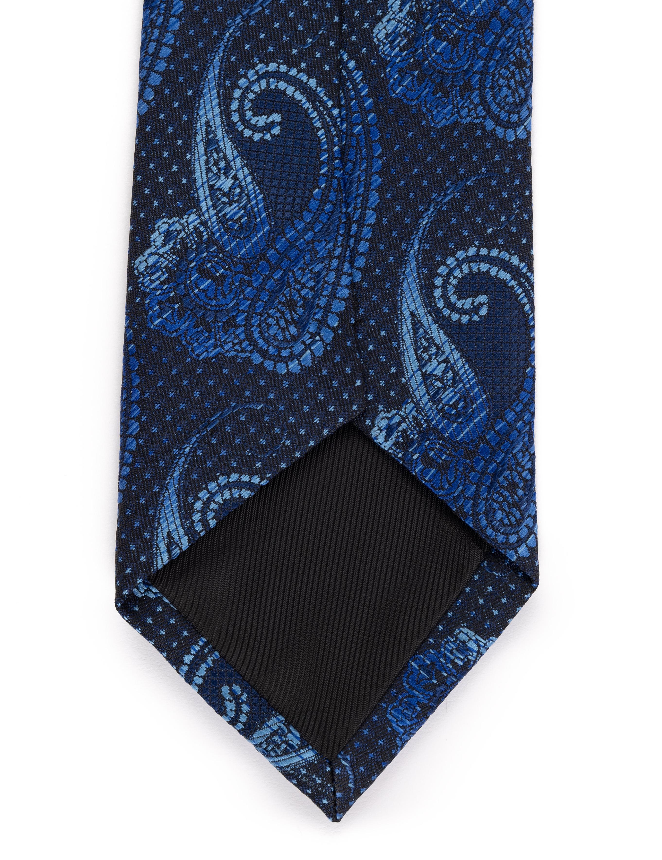 Lacivert 3'lü Kravat Mendil Set