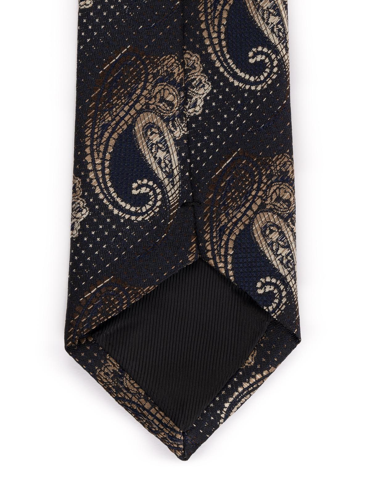 Kahverengi 3'lü Kravat Mendil Set - 50269861004