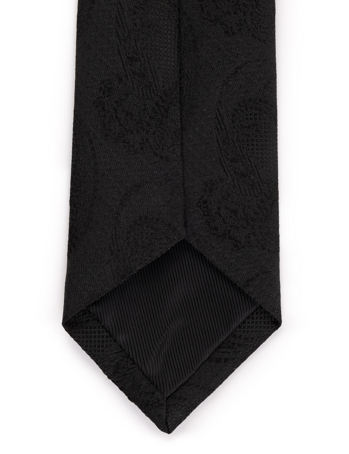 Siyah 3'lü Kravat Mendil Set - 50269861001