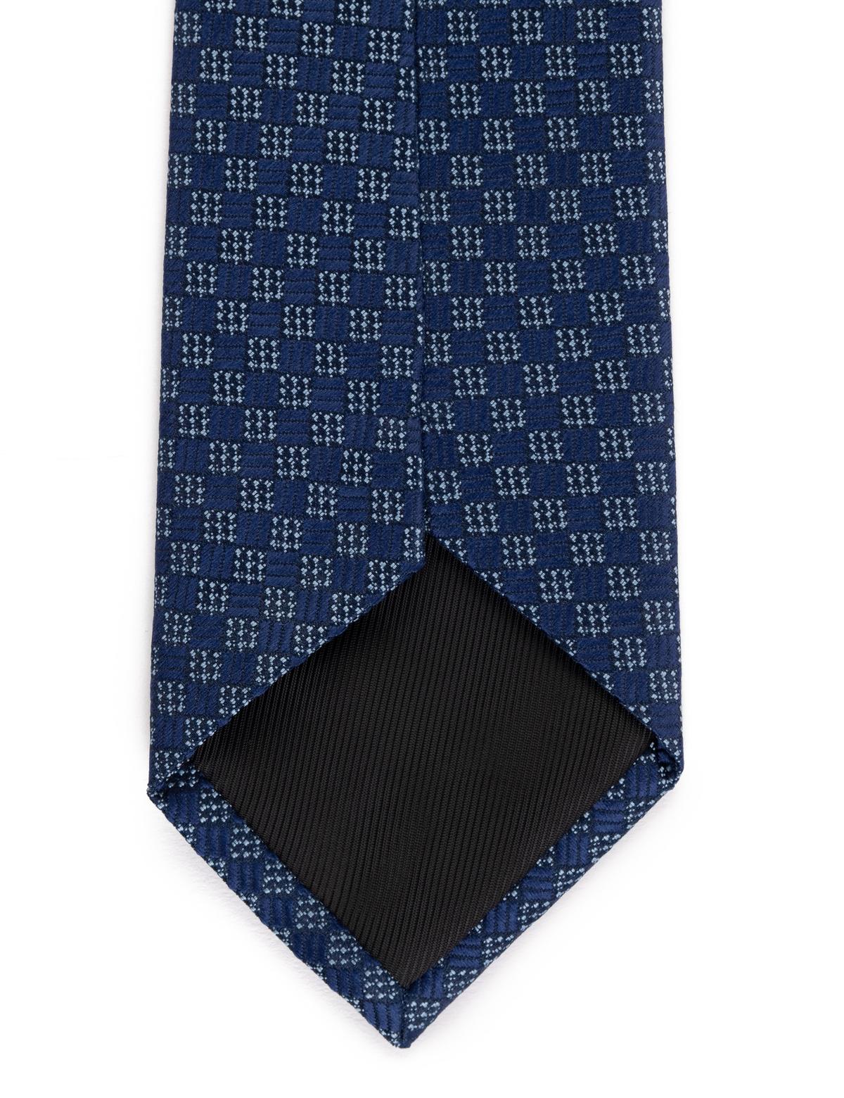 Lacivert 3'lü Kravat Mendil Set - 50269862001
