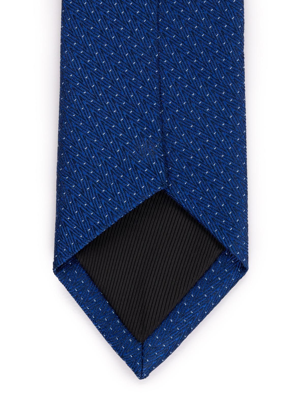 Lacivert 3'lü Kravat Mendil Set - 50269819002