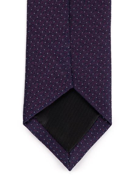 Mor 3'lü Kravat Mendil Set - 50269819003