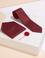 Bordo 3'lü Kravat Mendil Set