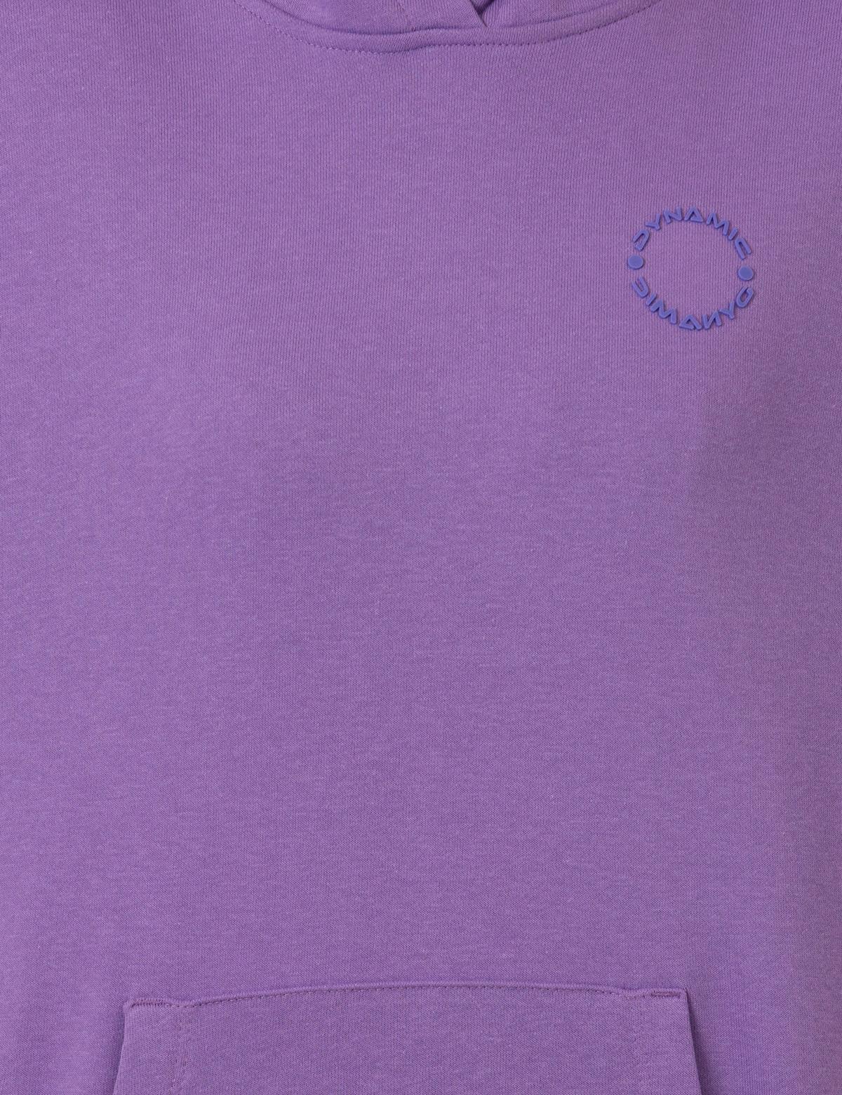 Lila Oversize Kapüşonlu Sweatshirt - 50253883013