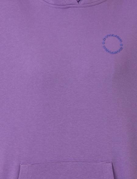 Lila Oversize Kapüşonlu Sweatshirt - 50253883013