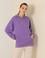 Lila Oversize Kapüşonlu Sweatshirt