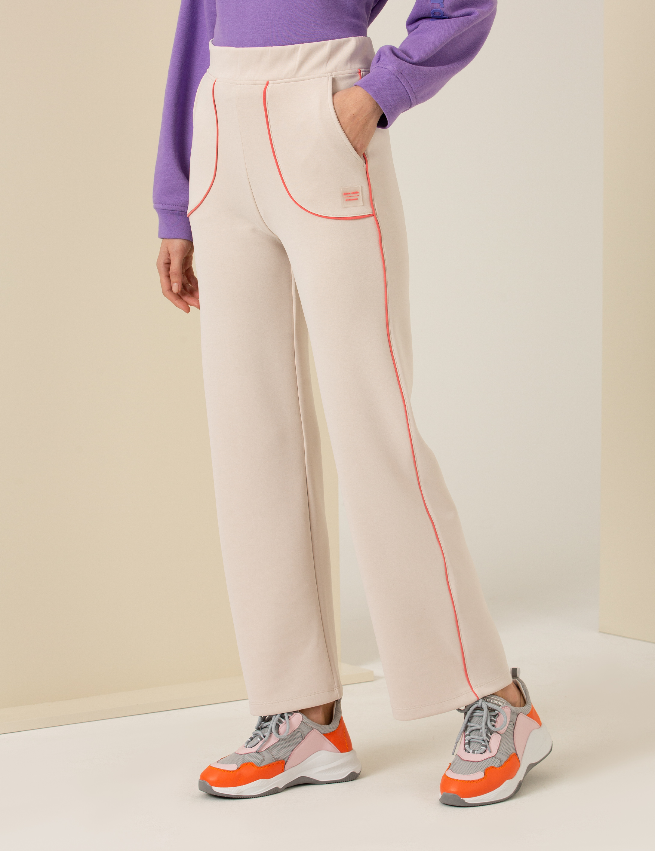 Ekru Flare Fit Eşofman Altı - Image 2