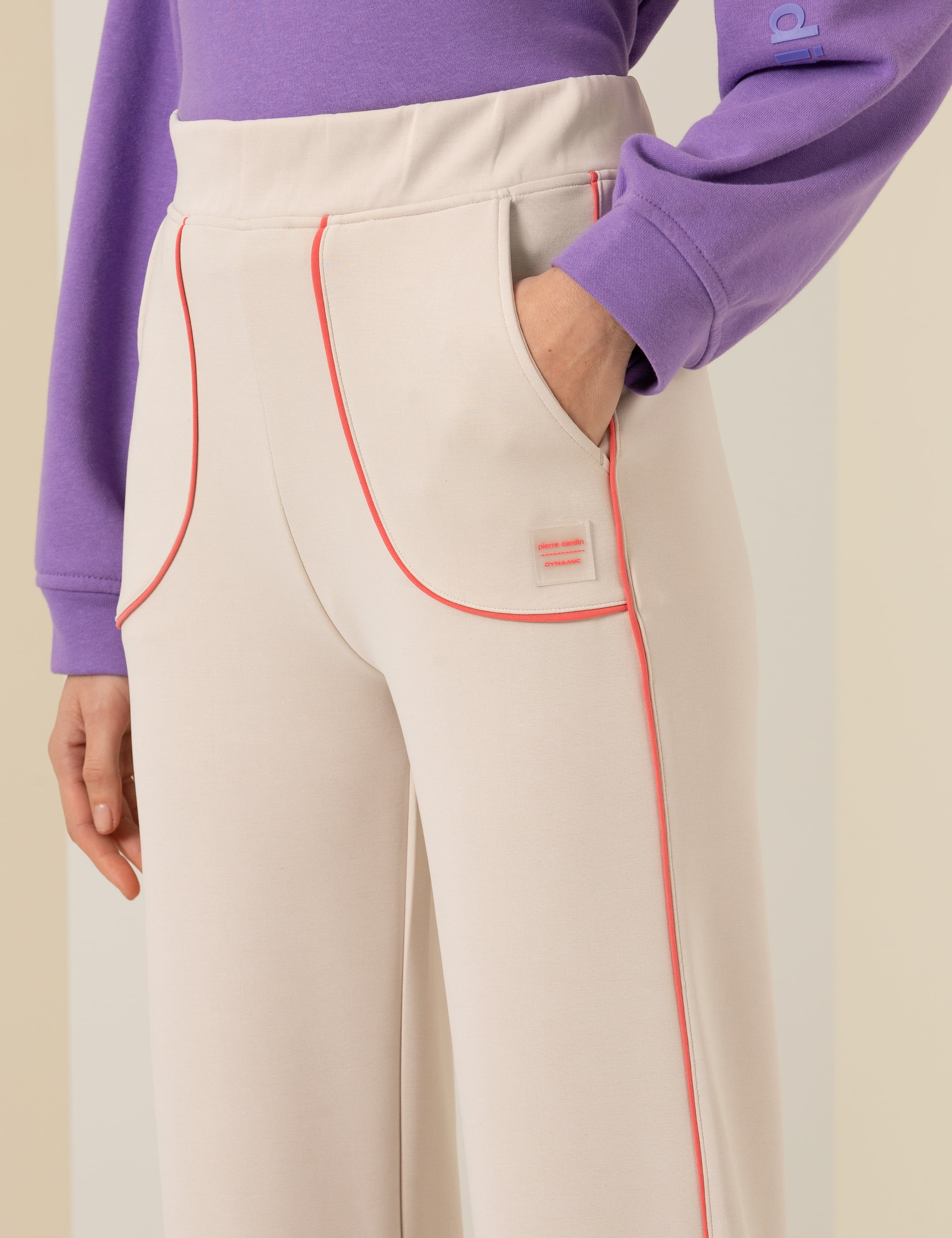 Ekru Flare Fit Eşofman Altı - Image 6