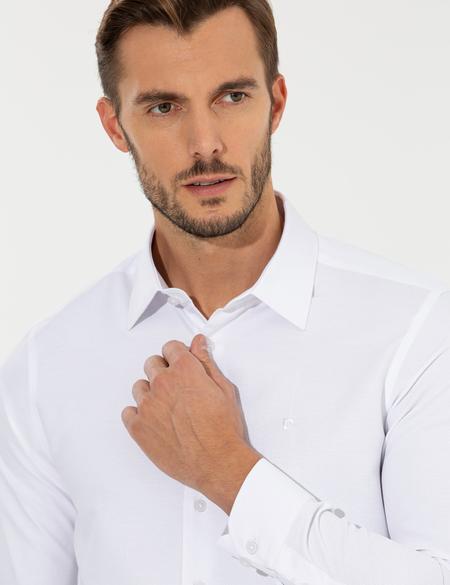 Beyaz Slim Fit Uzun Kollu Gömlek - 50259499022