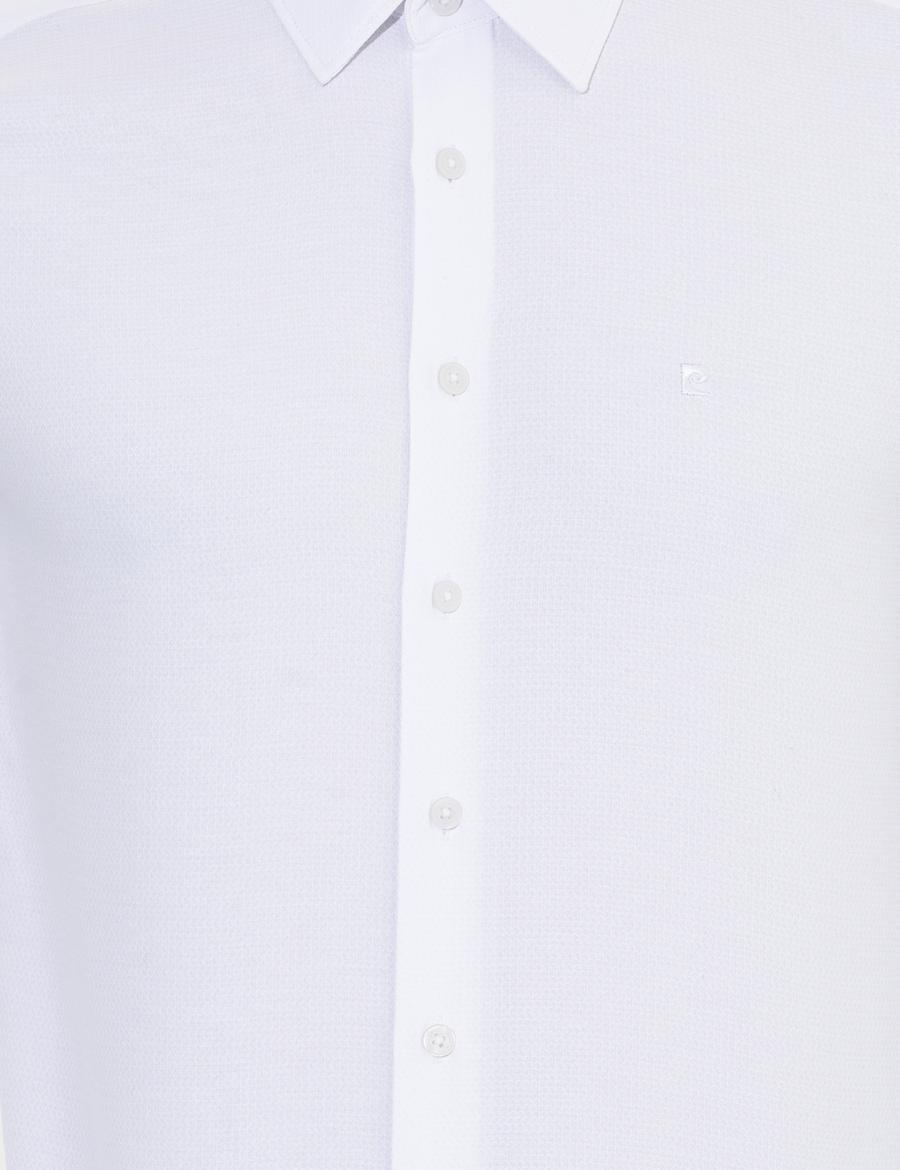 Beyaz Slim Fit Uzun Kollu Gömlek