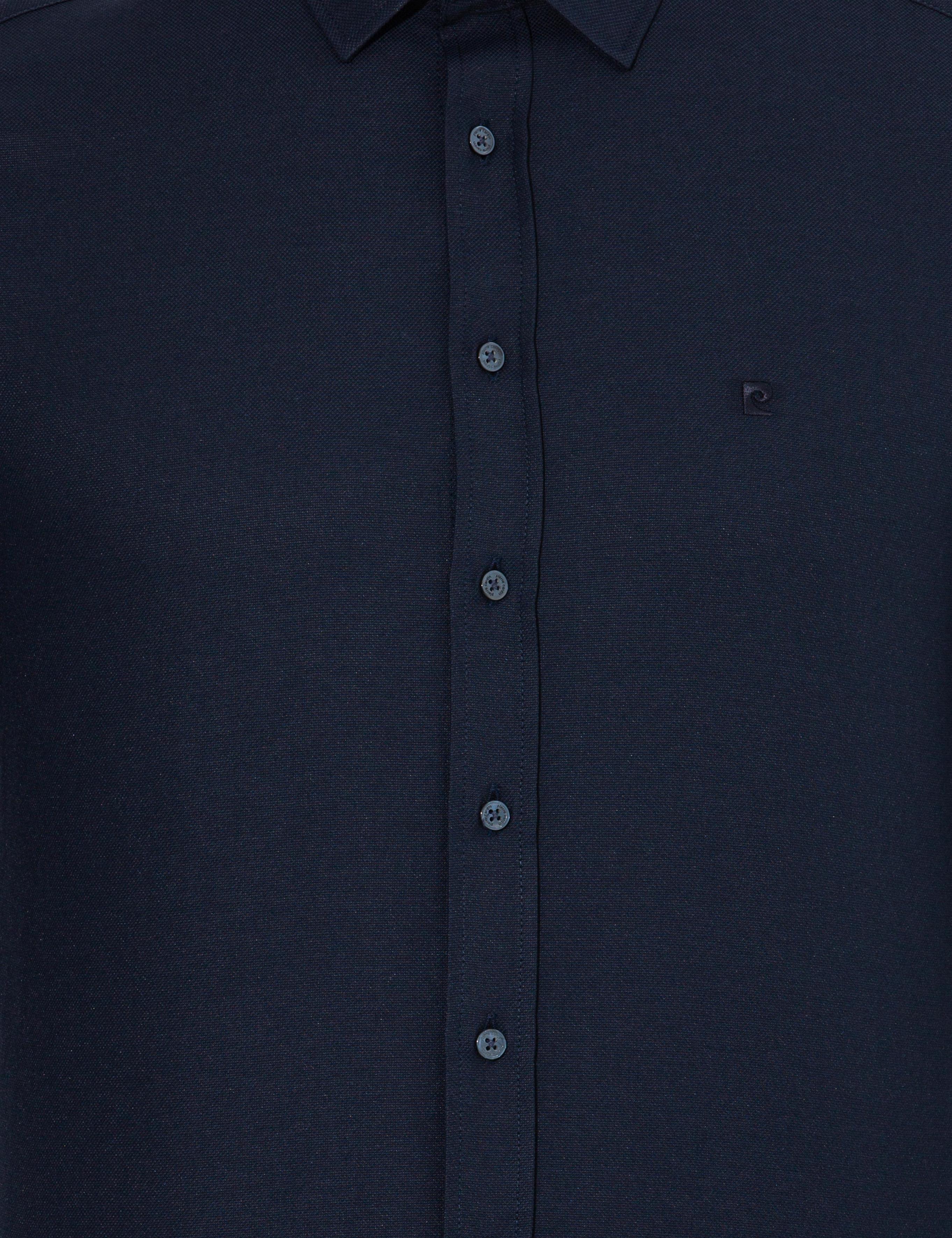 Lacivert Slim Fit Oxford Gömlek