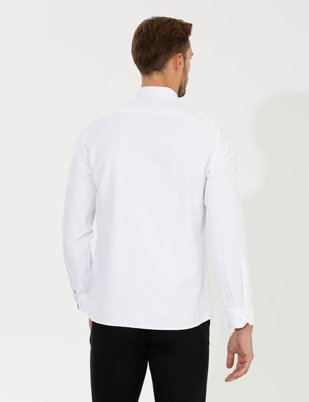 Beyaz Slim Fit Oxford Gömlek - 50260068026
