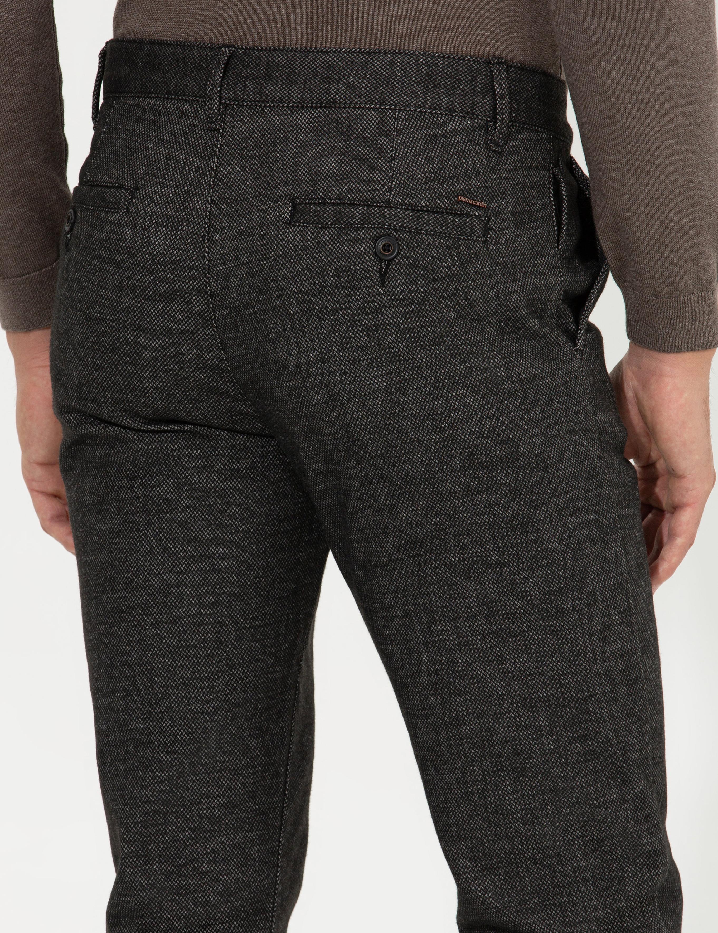 Antrasit Slim Fit Kanvas Pantolon