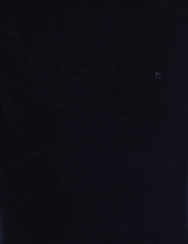 Lacivert Slim Fit Bisiklet Yaka Basic Triko Kazak